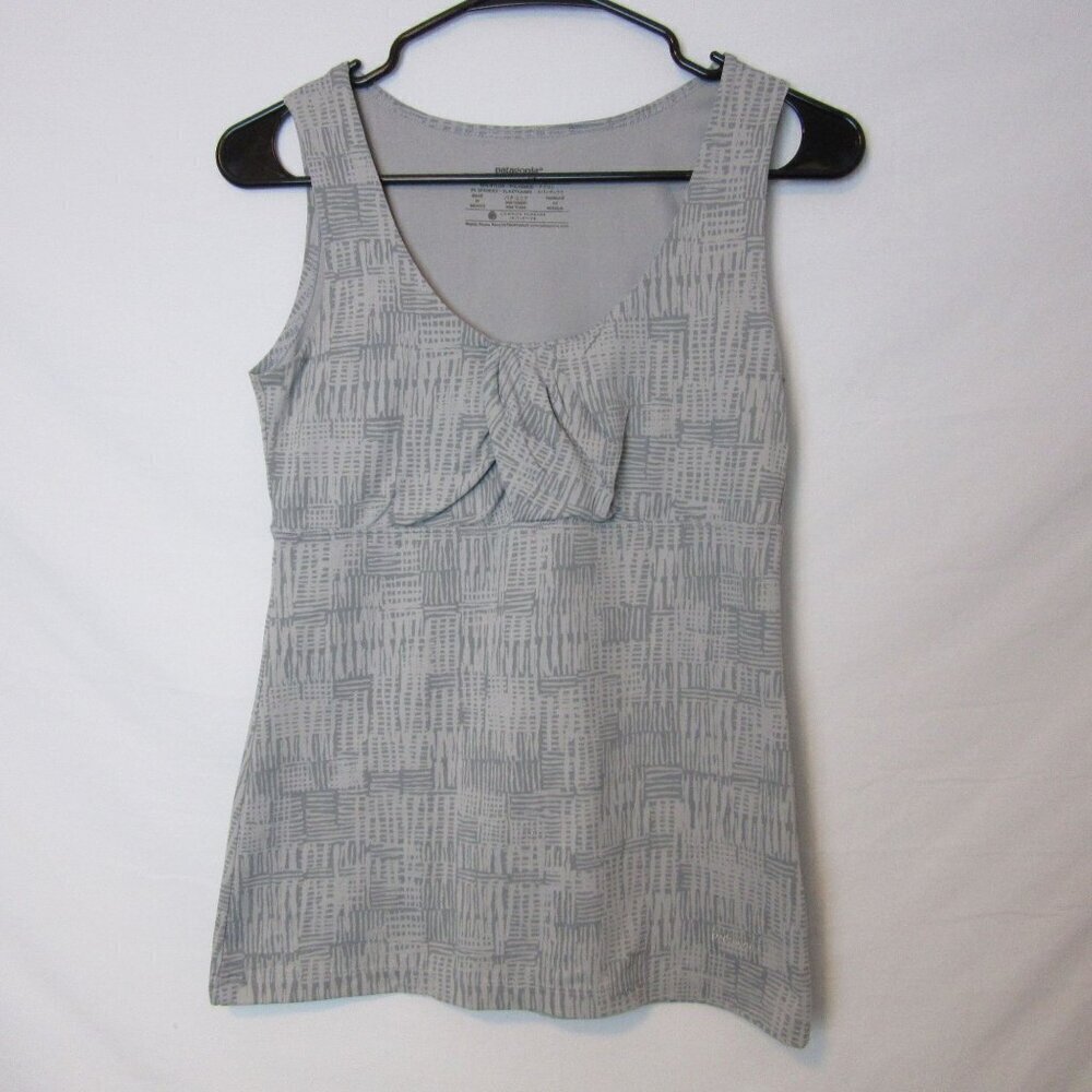 Patagonia Bandha Tank Top Gray Patterned Sleeveless Athletic Women's Small